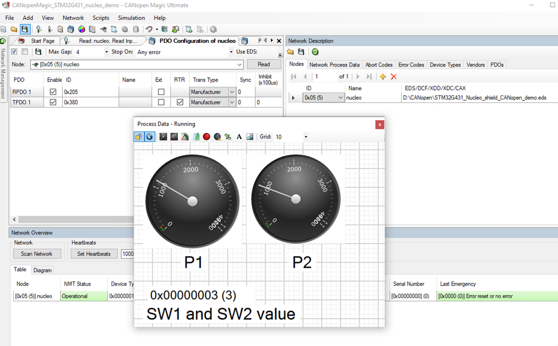 STM32G431 Nucleo CANopen Demo/Training board