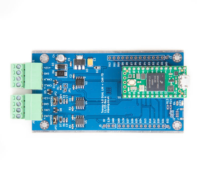 Teensy 4.0 Dual LIN and CAN FD board Include Teensy 4.0