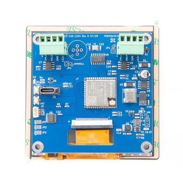 ESP32S3 4" 480x480 IPS LCD with CAN FD and CAN-Bus