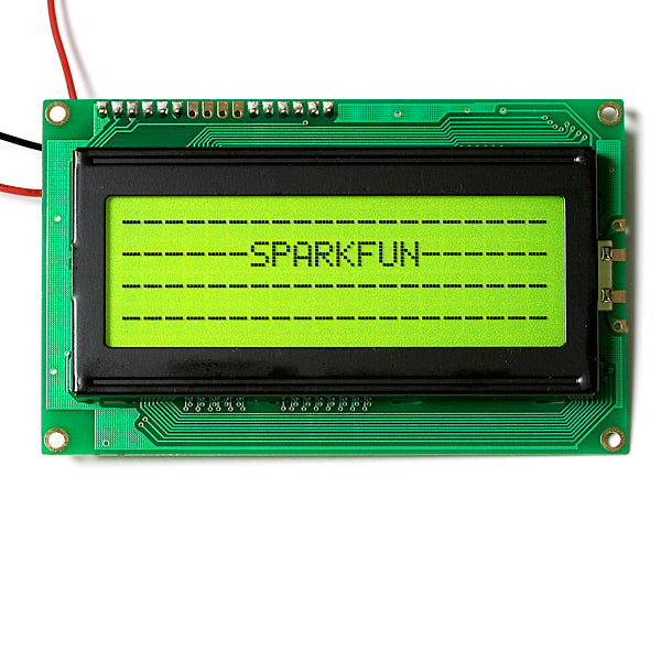 Basic 20x4 Character LCD - Black on Green 5V