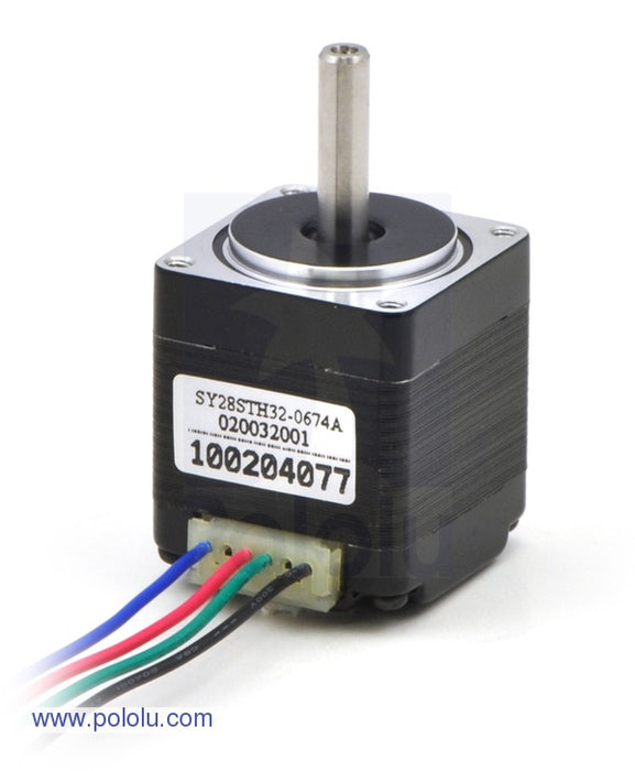 Stepper Motor: Bipolar, 200 Steps-Rev, 28x32mm, 3.8V, 670mA