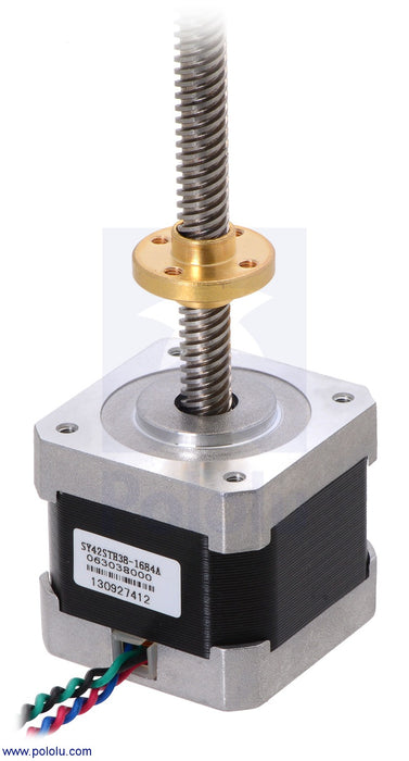 Stepper Motor with 28cm Lead Screw:200 Steps-Rev, 42x38mm