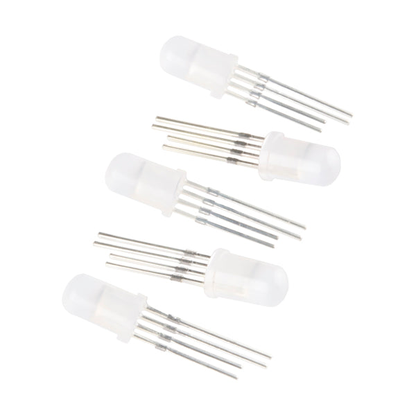 LED - RGB Addressable, PTH, 5mm Diffused (5 Pack)