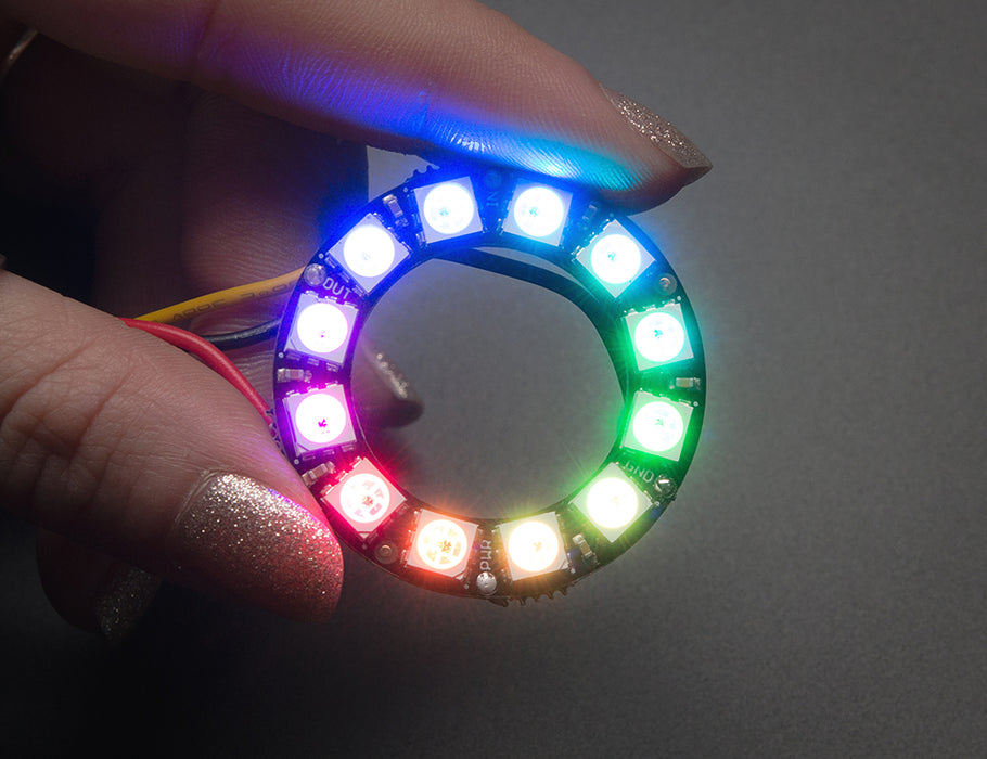 NeoPixel Ring - 12 x WS2812 5050 RGB LED with Integrated Drivers