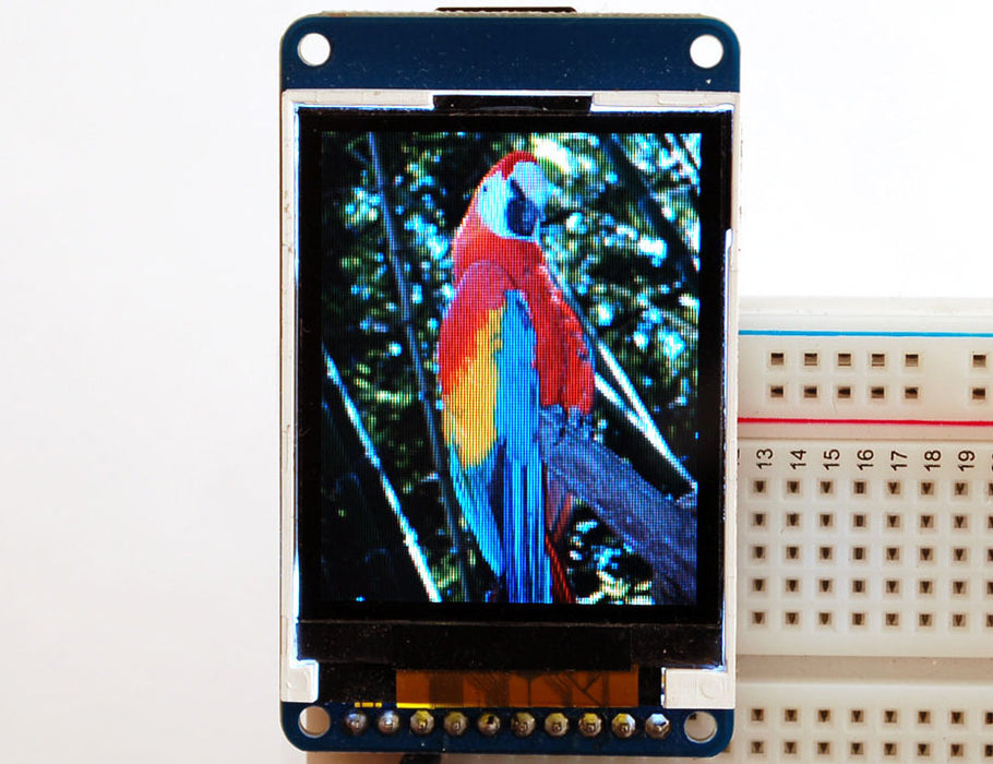 1.8" 18-bit color TFT LCD display with microSD card breakout