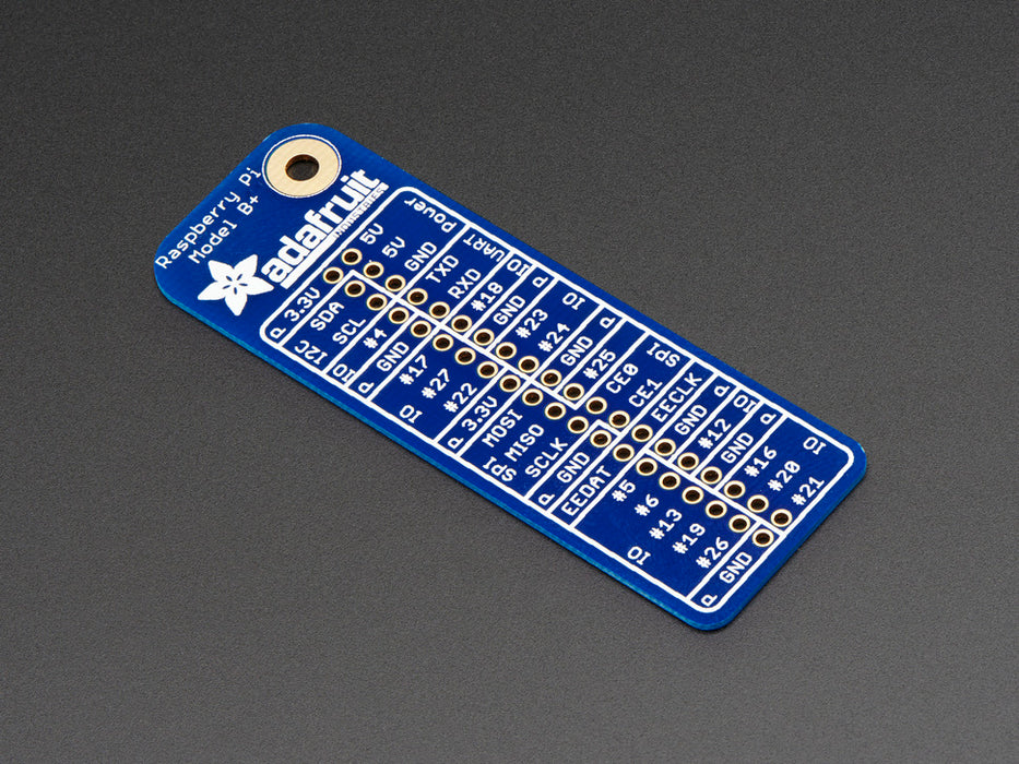 Adafruit GPIO Reference Card for Raspberry Pi Model B+-Pi 2-Pi 3