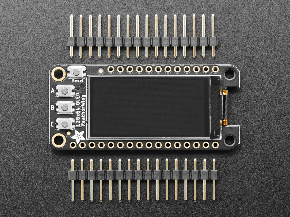 Adafruit FeatherWing OLED - 128x64 OLED Add-on For Feather - STE