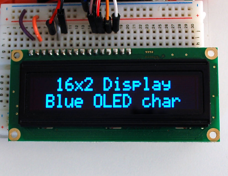 Blue Character OLED 16x2  5v or 3.3v