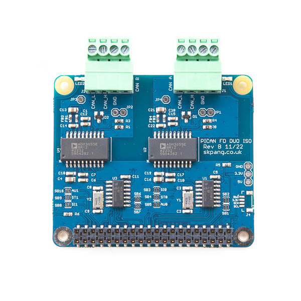 PiCAN FD Duo Isolated for Raspberry Pi