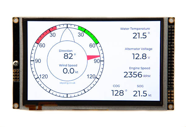 Teensy 4.0 NMEA 2000 MFD with 800x480 5" Touch LCD