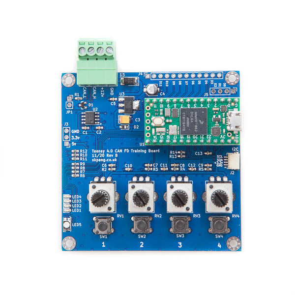 Teensy 4.0 Classic CAN and CAN FD Training Board