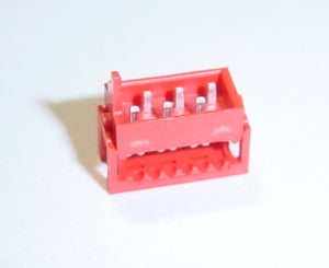 6 Pin Micro Match connector, male on wire, 1.27mm pitch