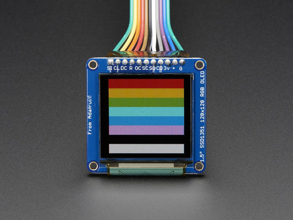 OLED Breakout Board - 16-bit Color 1.5" w-microSD holder