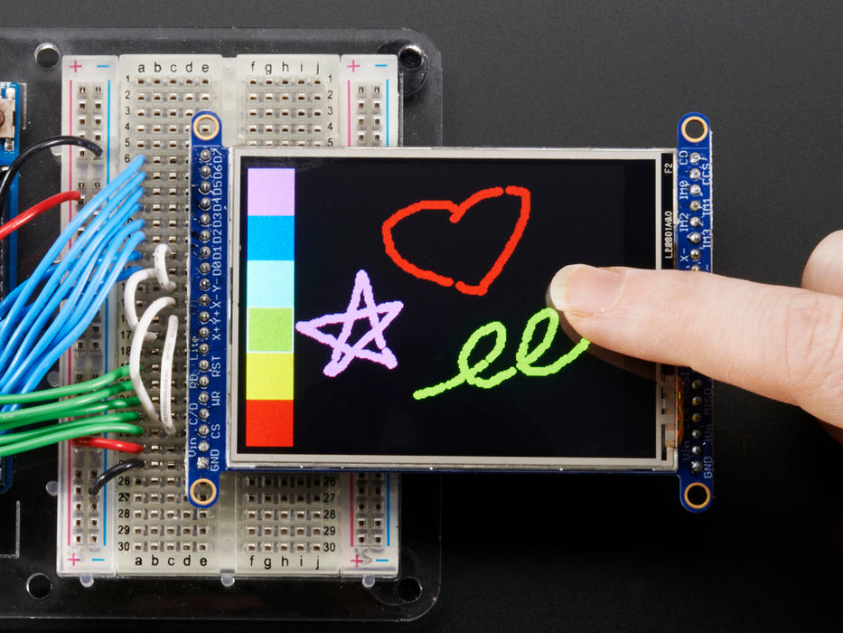 2.8" TFT LCD with Touchscreen Breakout Board w-MicroSD Socket