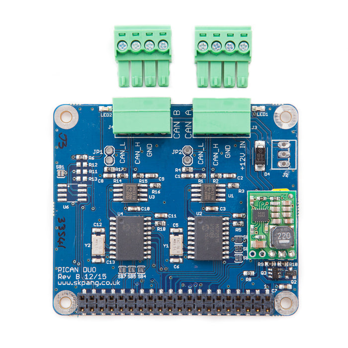 PiCAN2 Duo CAN-Bus Board with SMPS - Retired