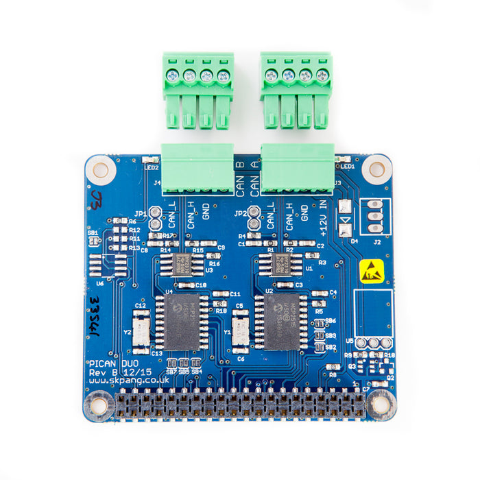PiCAN2 Duo CAN-Bus Board for Raspberry Pi