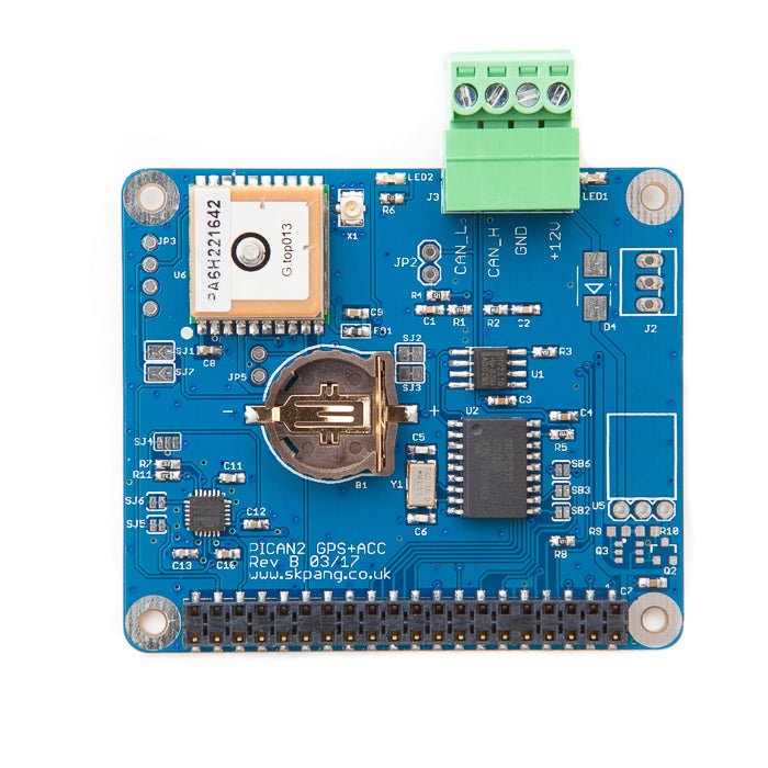 PiCAN with GPS + Gyro +Accelerometer CAN-Bus for Raspberry Pi - Retired Product