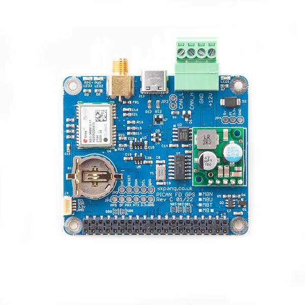PiCAN FD with GPS/GNSS ublox NEO-M8M for Raspberry Pi