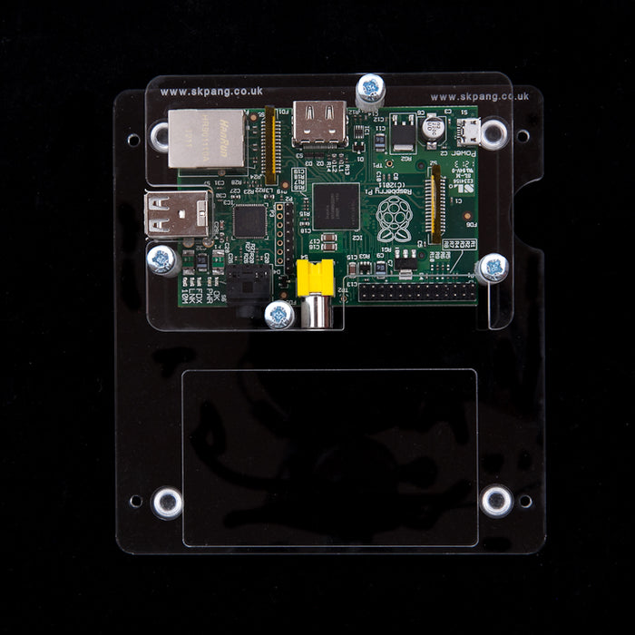 Cover with Breadboard Area for Raspberry Pi  - Clear
