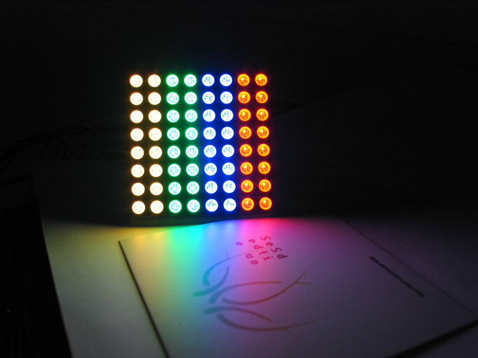 60mm Square 8x8 RGB LED Matrix